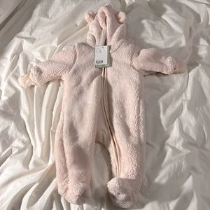 Faux Shearling Overall